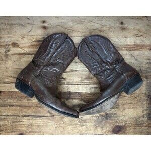 Boulet Canada Western Leather Cowboy Boots Brown Size 10 Men’s